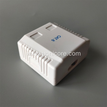 2 ports Category 6 surface mount box